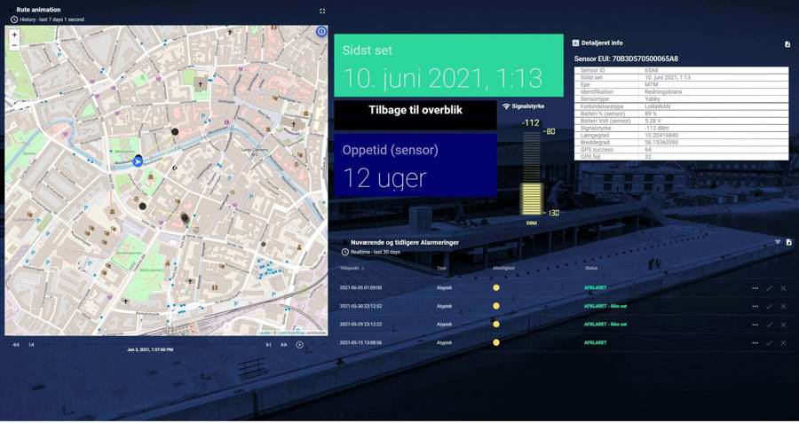 iot, hvor er redningskranse i byen