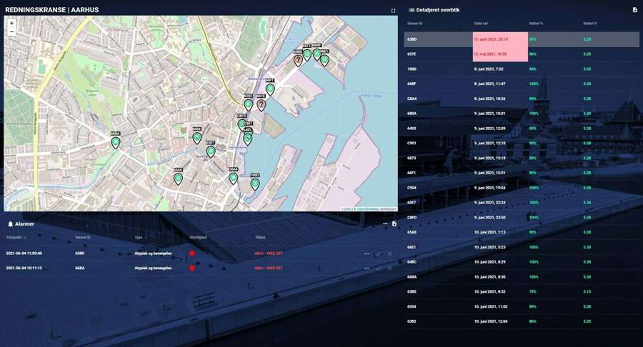 kort over aarhus, iot, redningskranse